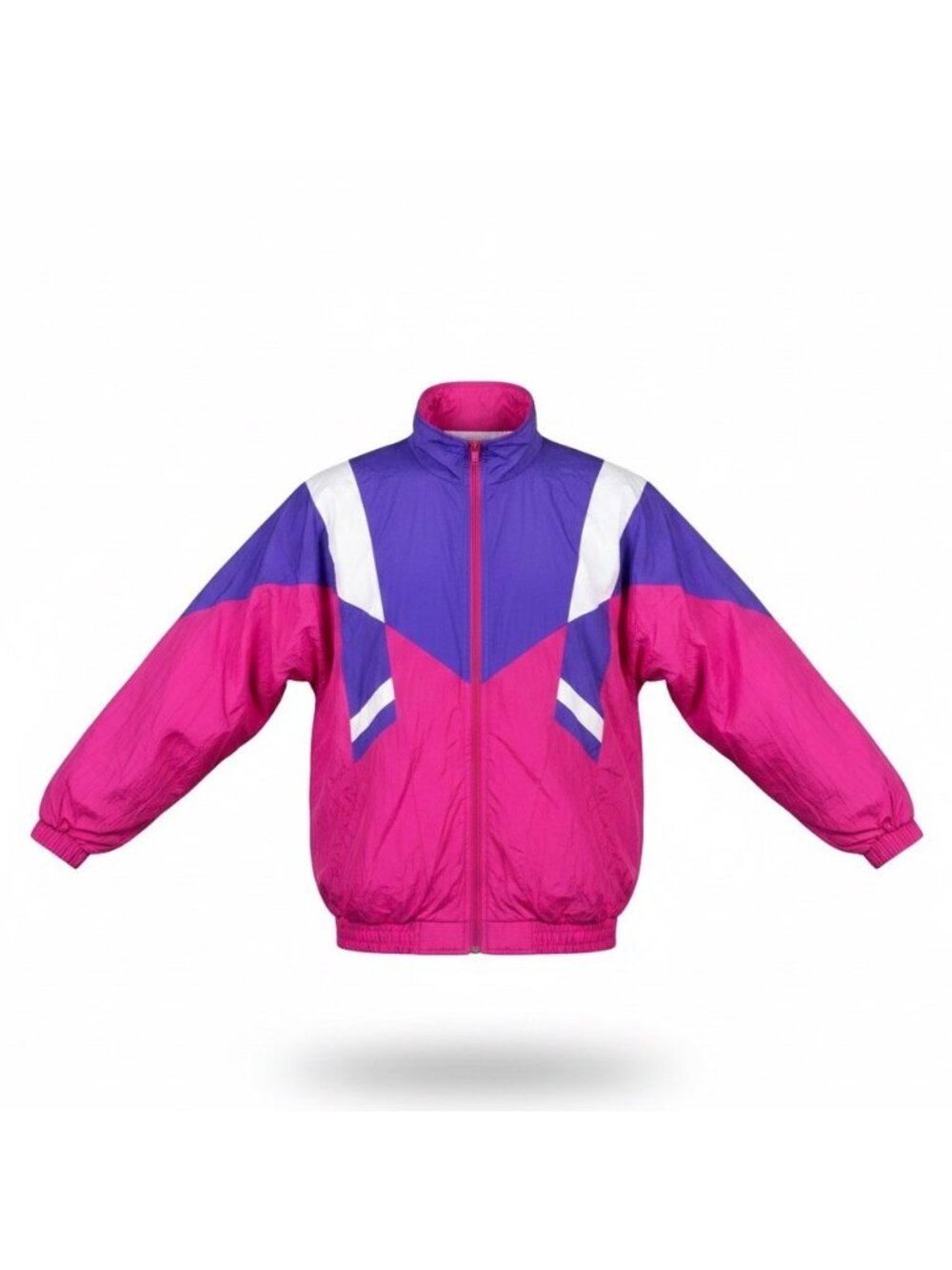 Vintage Lavon Womens Pink Purple Vivid Windbreaker Jacket Size S